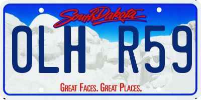 SD license plate 0LHR59