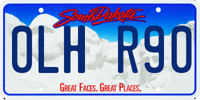 SD license plate 0LHR90