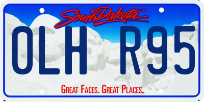 SD license plate 0LHR95