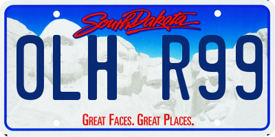 SD license plate 0LHR99