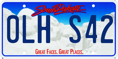 SD license plate 0LHS42
