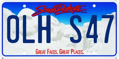 SD license plate 0LHS47