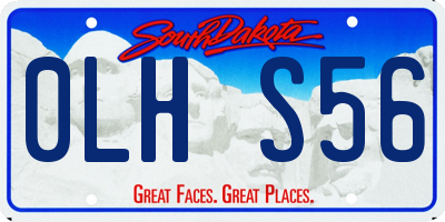 SD license plate 0LHS56