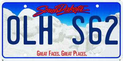 SD license plate 0LHS62