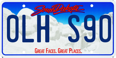 SD license plate 0LHS90