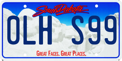 SD license plate 0LHS99