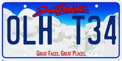 SD license plate 0LHT34