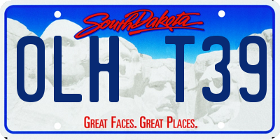 SD license plate 0LHT39