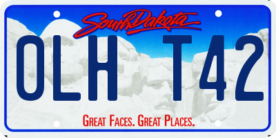 SD license plate 0LHT42