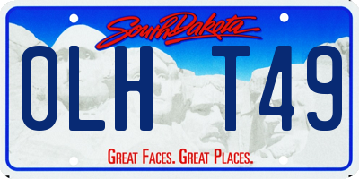 SD license plate 0LHT49