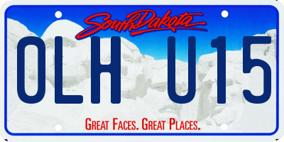 SD license plate 0LHU15