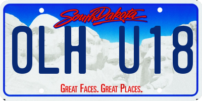 SD license plate 0LHU18