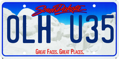 SD license plate 0LHU35