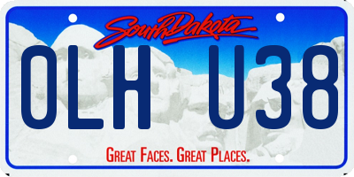 SD license plate 0LHU38