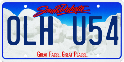 SD license plate 0LHU54