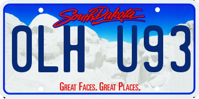 SD license plate 0LHU93