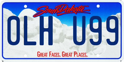 SD license plate 0LHU99