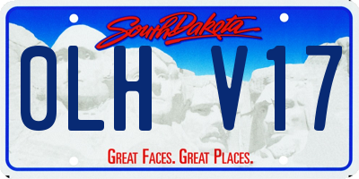 SD license plate 0LHV17