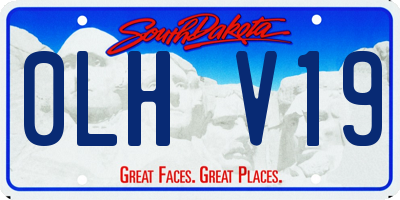 SD license plate 0LHV19