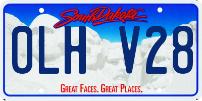 SD license plate 0LHV28