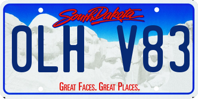 SD license plate 0LHV83