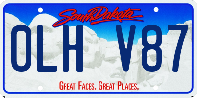 SD license plate 0LHV87