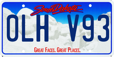 SD license plate 0LHV93