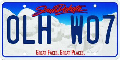 SD license plate 0LHW07
