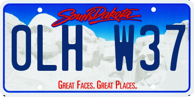 SD license plate 0LHW37