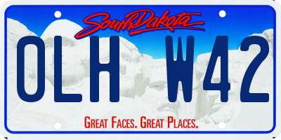 SD license plate 0LHW42