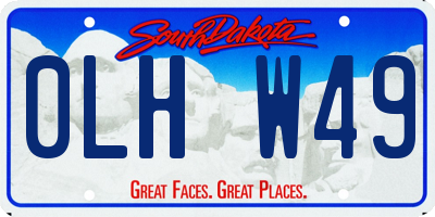 SD license plate 0LHW49