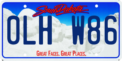 SD license plate 0LHW86