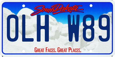 SD license plate 0LHW89