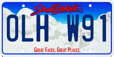 SD license plate 0LHW91