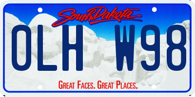 SD license plate 0LHW98