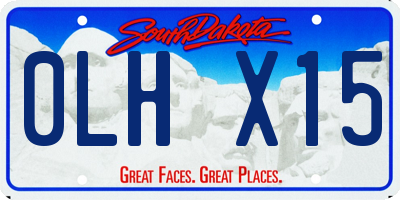 SD license plate 0LHX15