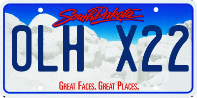 SD license plate 0LHX22