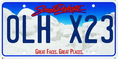 SD license plate 0LHX23
