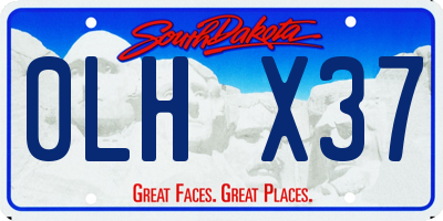 SD license plate 0LHX37