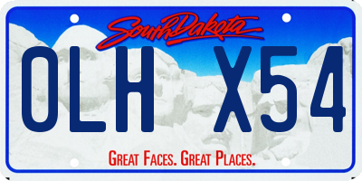 SD license plate 0LHX54
