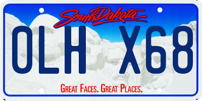 SD license plate 0LHX68