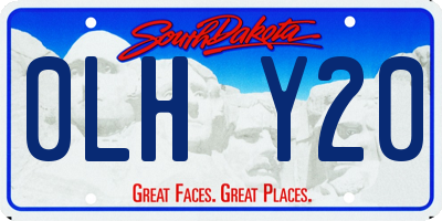 SD license plate 0LHY20
