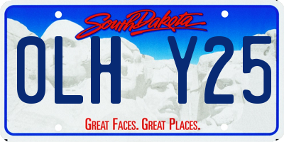 SD license plate 0LHY25