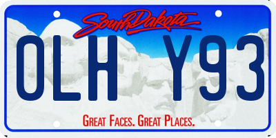 SD license plate 0LHY93