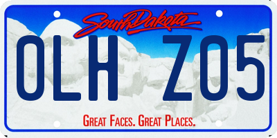 SD license plate 0LHZ05