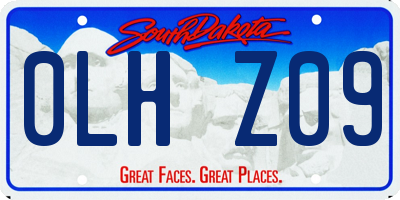 SD license plate 0LHZ09