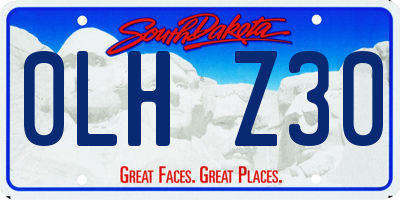SD license plate 0LHZ30