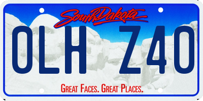 SD license plate 0LHZ40