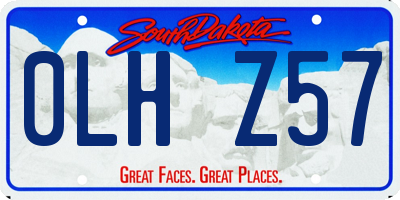 SD license plate 0LHZ57
