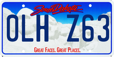 SD license plate 0LHZ63